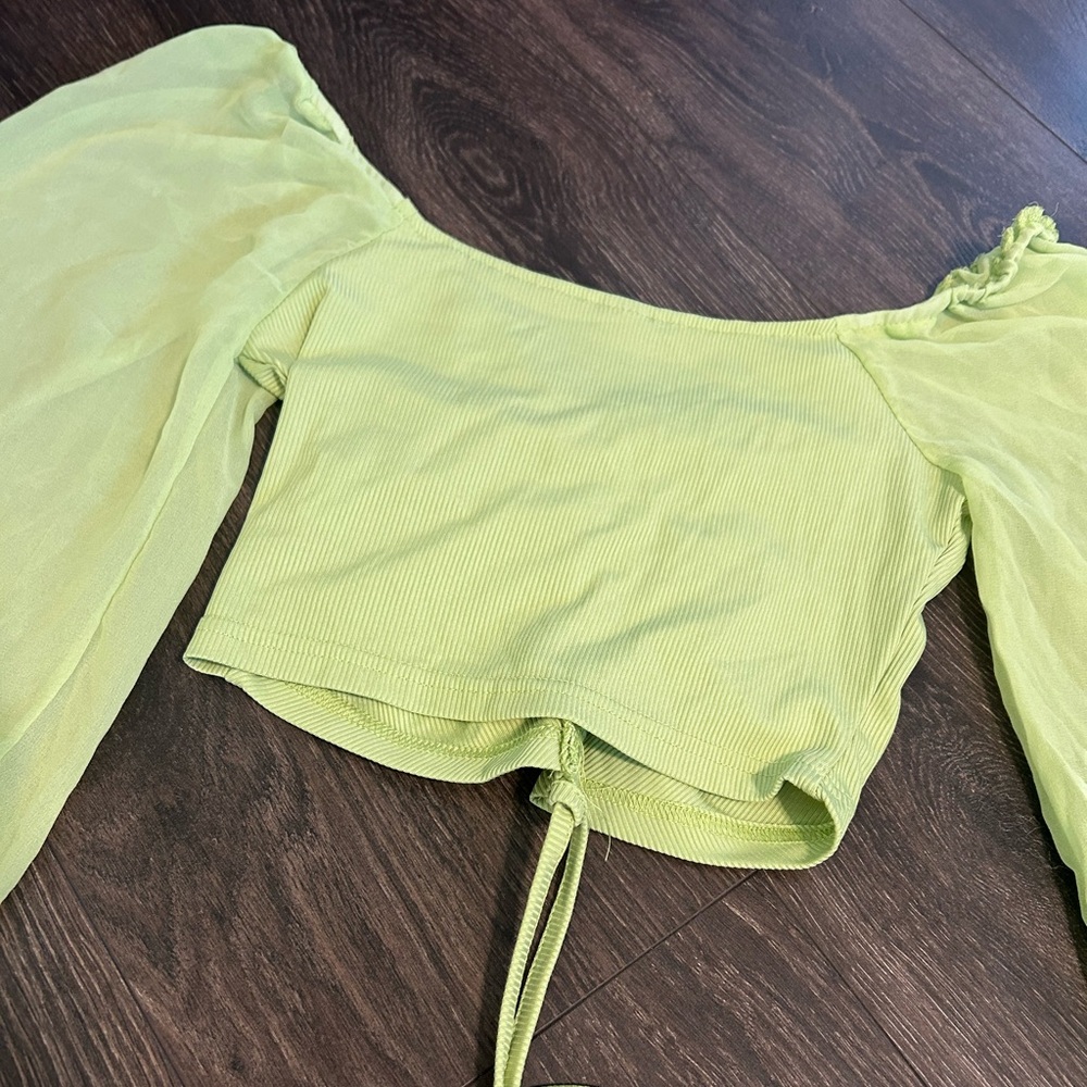 SHEIN neon green going out top - Picture 3 of 4